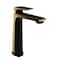 Anzzi 1-Handle Bathroom Vessel Sink Faucet in Matte Black and Brushed Gold L-AZ904MB-BG - alternate 1